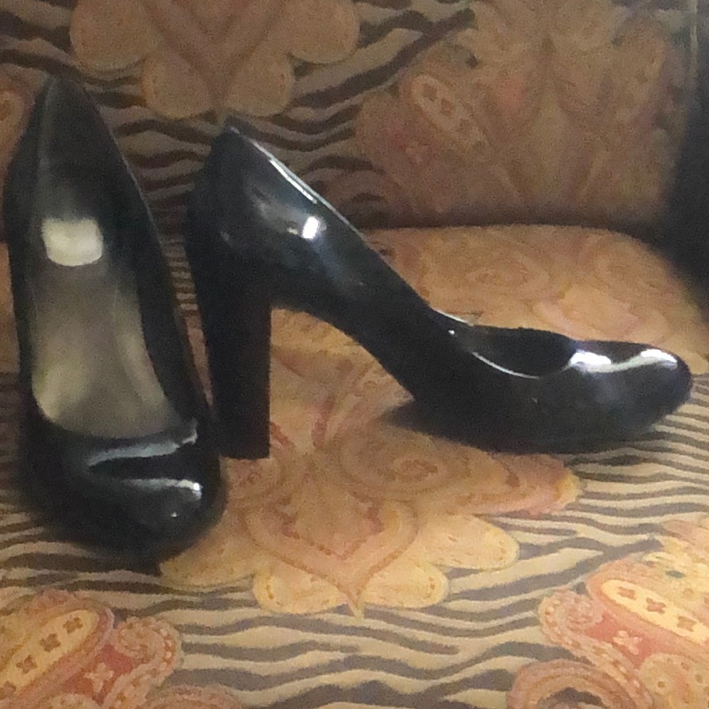 Calvin Klein Black Patent Pumps